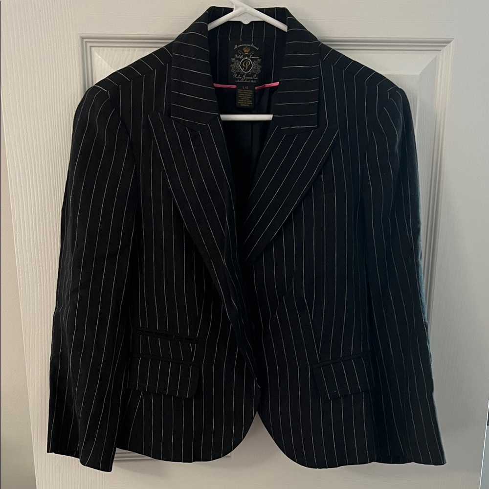 Ralph Lauren Black and White Striped Blazer